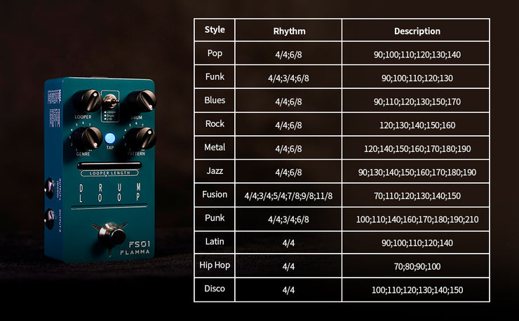 Electric Guitar FS01 Phrase Loop Recording Stompbox